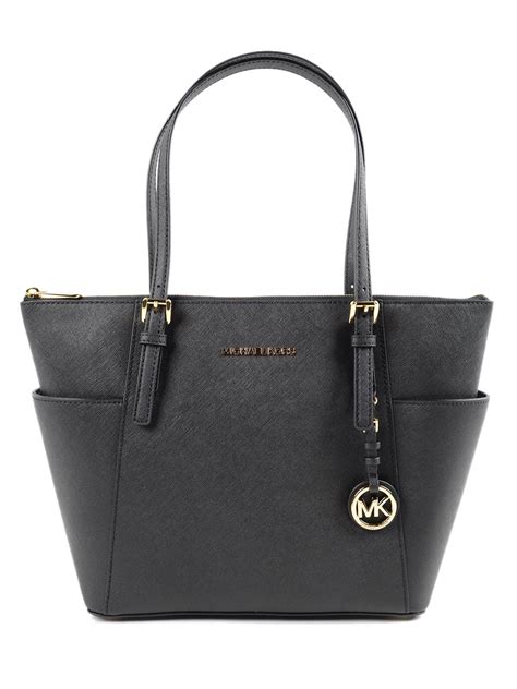 michael kors ew tz tote black|michael kors jet tote.